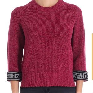 Kenzo - Magenta Pink Sweater with Logo Cuff (US M)